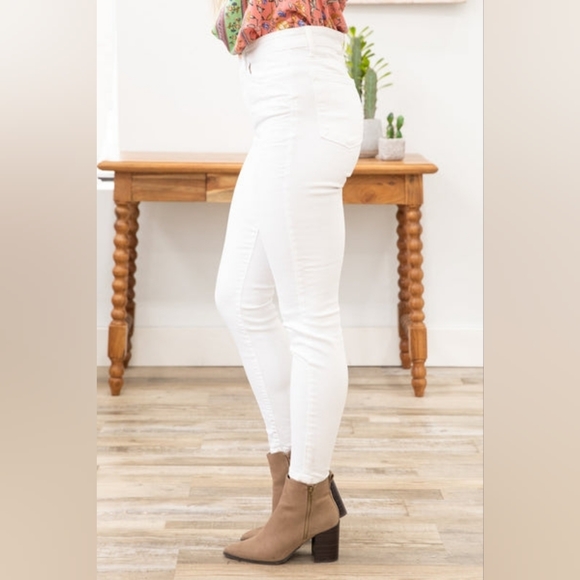 Judy Blue High Waist White Skinny Jeans Size 7/28 New - Picture 4 of 8
